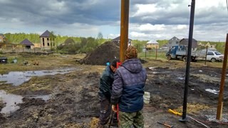 Заказать монтаж винтовых свай в Елец - цена под ключ с доставкой от 1900 шт